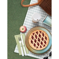 Набор тарелок (d=23 см) Голубая керамика, 6 шт., 30000869