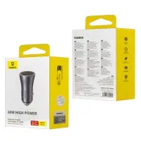 Переходник АЗУ на USB + Type-C 60W CGJM000113 Baseus серый