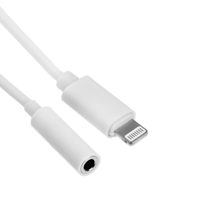 Переходник Belsis, с Lightning на Jack 3.5, музыка + гарнитура, 10.5 см, белый Переходник Belsis, с Lightning на Jack 3.5, музыка + гарнитура, 10.5 см, белый