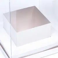 Коробка для цветов с вазой и PVC окнами, складная, 16&times;23&times;16 см, белый