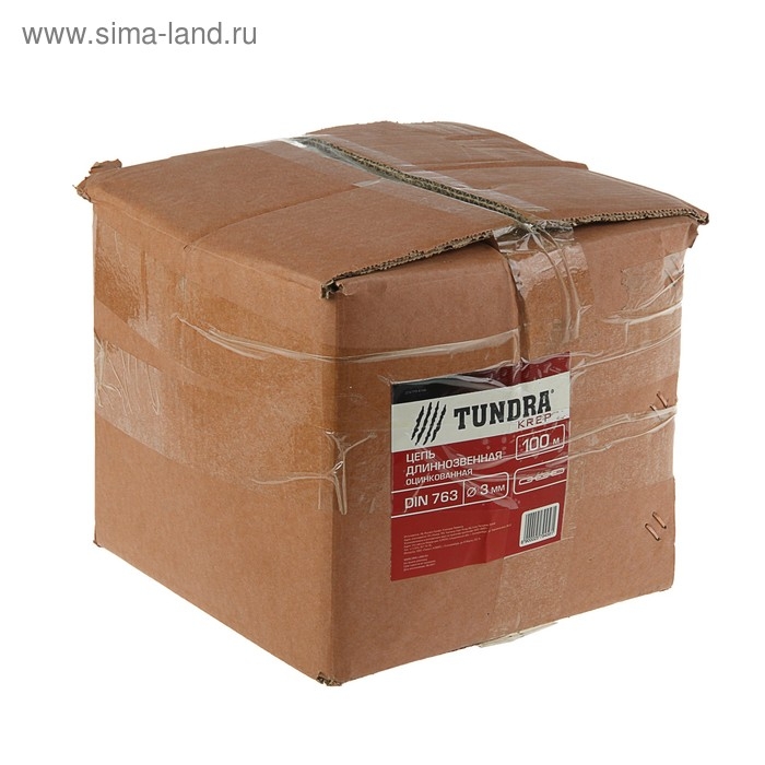 Цепь длиннозвенная ТУНДРА krep, DIN763, диаметр 3 мм, сварная, оцинкованная, 100 м Цепь длиннозвенная ТУНДРА krep, DIN763, диаметр 3 мм, сварная, оцинкованная, 100 м