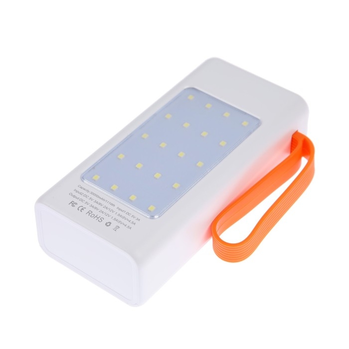 Внешний аккумулятор YM-653, 30000 мАч, 66 W, 4USB, 3Type-C, фонарь, быстрая зарядка, белый Внешний аккумулятор YM-653, 30000 мАч, 66 W, 4USB, 3Type-C, фонарь, быстрая зарядка, белый