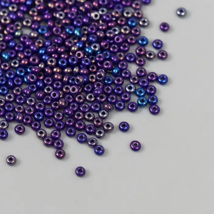 Бисер Чехия  Бисер Чехия "GAMMA" круглый "1"  10/0   5гр  (A027 синий/меланж)