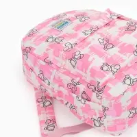 Рюкзак школьный на молнии, с карманами, с принтом, размер 28.5&times;12&times;41 см, розовый