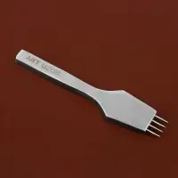 Набор строчных игольчатых пробойников для кожи, 3 шт., шаг=4 мм