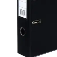 Папка-регистратор А4, 75 мм, Lamark, ПВХ, двухстороннее покрытие, металлическая окантовка, карман на корешок, собранная, черный/черный Папка-регистратор А4, 75 мм, Lamark, ПВХ, двухстороннее покрытие, металлическая окантовка, карман на корешок, собранная, черный/черный