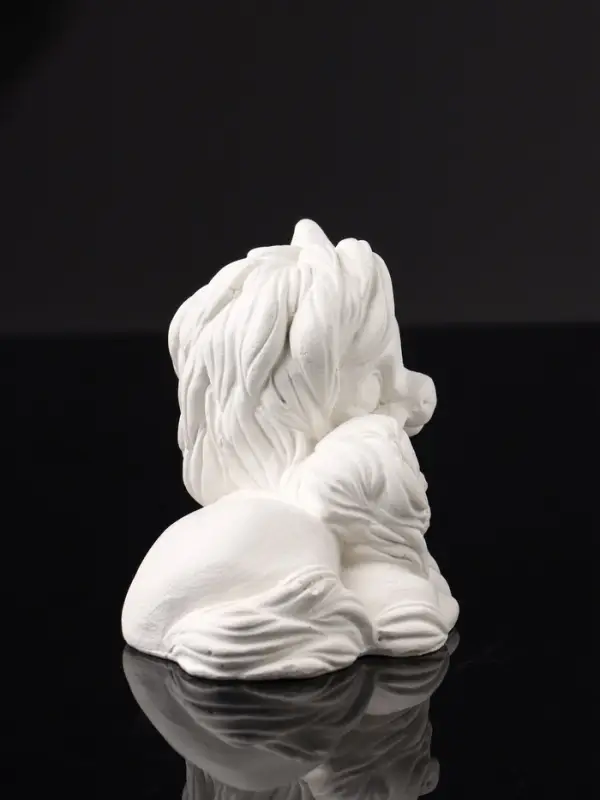 Фигура "Пони мама" 9х7х6 см, натуральный, гипс