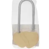 Замок навесной ТУНДРА Сердечко двойное, сувенирный, цвет золото