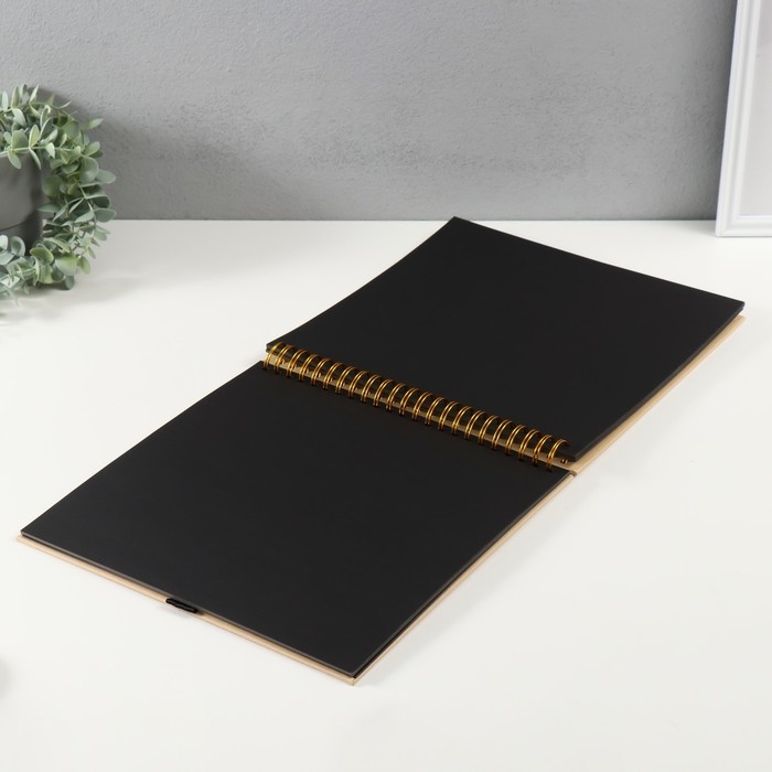 Фотоальбом 30 черных листов Фотоальбом 30 черных листов "Воспоминания" 31х32,5х3 см