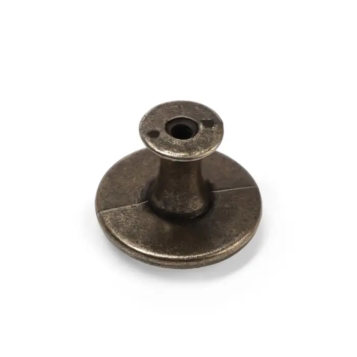 Ручка-кнопка ТУНДРА РК118AB, d=30 мм, бронза