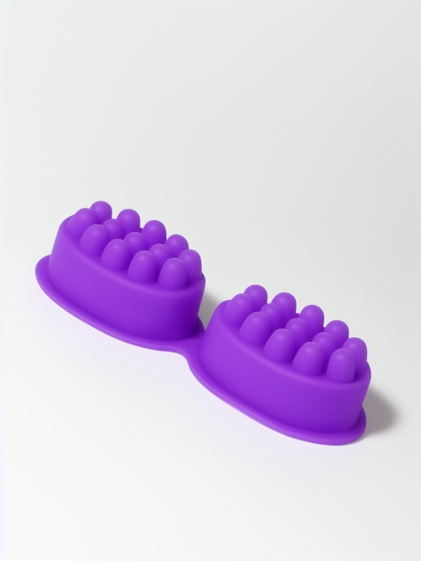 Форма д/льда д/массажа головы 8,3*6*3,7см (наб 2шт цена за наб) силикон сиреневый пакет QF