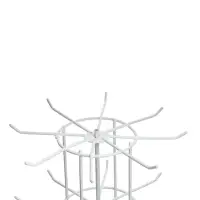 Вертушка, 5 ярусов по 8 крючков, 20&times;20&times;61 см, белая