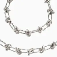 Набор 2 предмета: цепь, браслет &laquo;Узел&raquo;, 20, 40 см, медь, цвет серебро