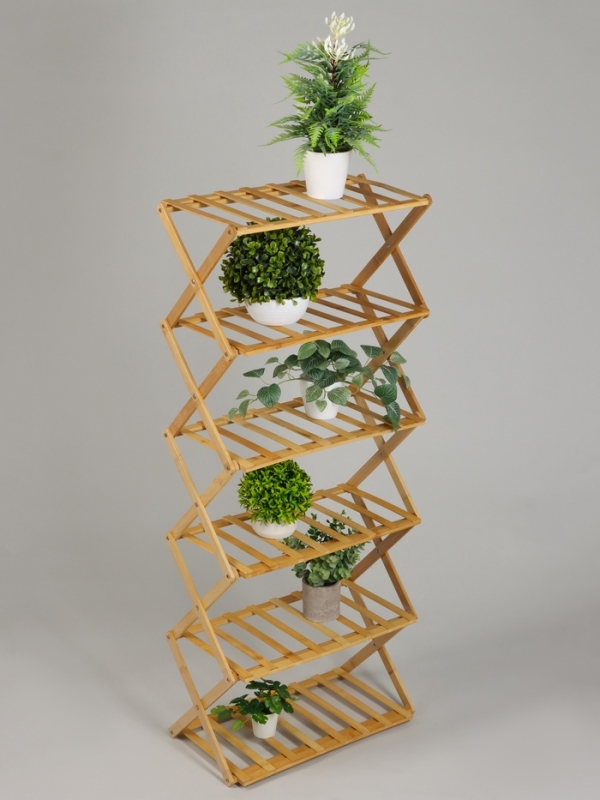 Подставка для цветов Greengo, 6 полок, 50 × 25 × 110 см, напольная, бамбук Подставка для цветов Greengo, 6 полок, 50 × 25 × 110 см, напольная, бамбук