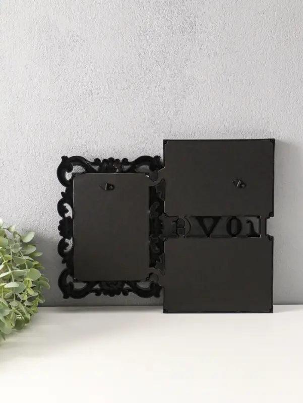 Фоторамка пластик на 3 фото 10х15 см "Любовь моя" тёмное серебро 26,5х32,5 см