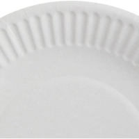 Тарелка одноразовая бум., d 170 мм, белая, КОМУС, 100шт./уп.10уп./кор