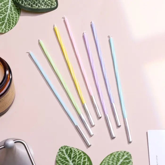 Свечи для торта, 7 штук, 11.5 см, разноцветные