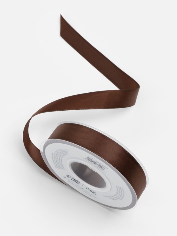 Лента атласная двухсторонняя №0850 20мм*25±1м орехово-коричневый TR