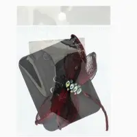 Брошь &laquo;Стрекоза&raquo; плетёная, цвет бордово-чёрный