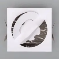 Коробка под торт без печати &laquo;Бабочка&raquo; 1 кг, белая, с ручками, 21&times;21&times;12 см