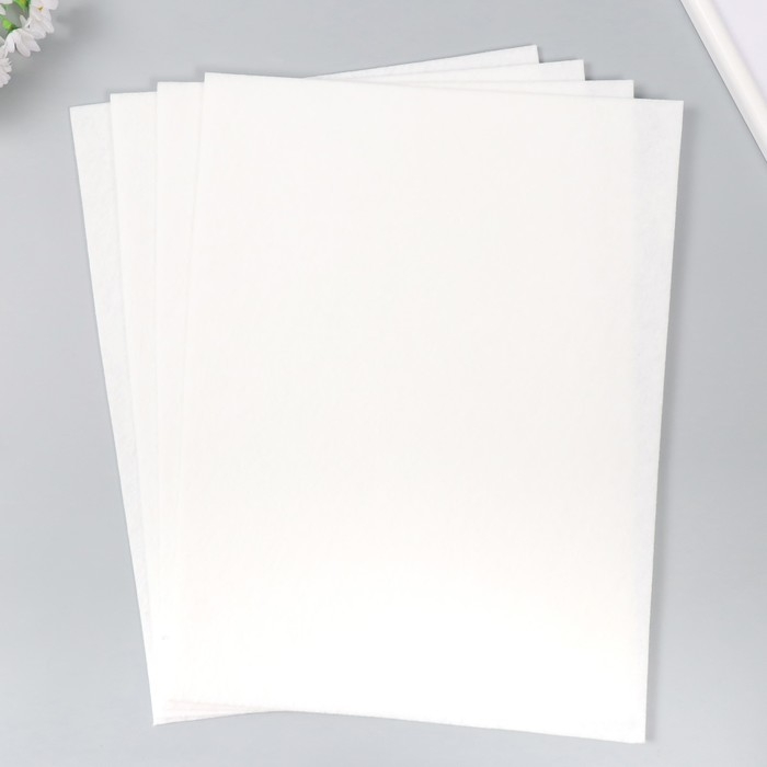 Фетр 2 мм Фетр 2 мм "Белый" набор 4 листа 30х40 см