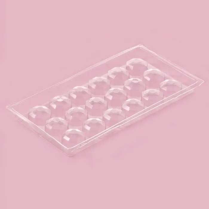 Форма для шоколада и конфет «Бриллиант», 18 ячеек, 22×11 см, прозрачная