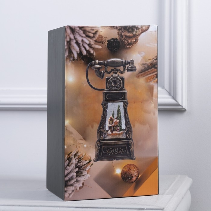 Светодиодная фигура «Телефон с домиком» 13 × 26 × 11 см, пластик, батарейки ААх3 (не в комплекте), USB, свечение тёплое белое Светодиодная фигура «Телефон с домиком» 13 × 26 × 11 см, пластик, батарейки ААх3 (не в комплекте), USB, свечение тёплое белое