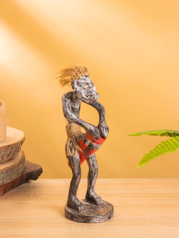 Сувенир «Абориген с джембе», 8×7×21 см, дерево Сувенир «Абориген с джембе», 8×7×21 см, дерево