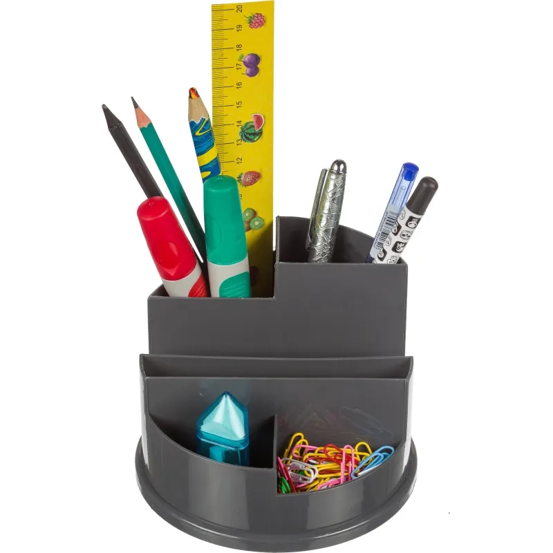 Подставка-органайзер д/канц.мелочей Attache Line 6 отд серый 140х140х105мм