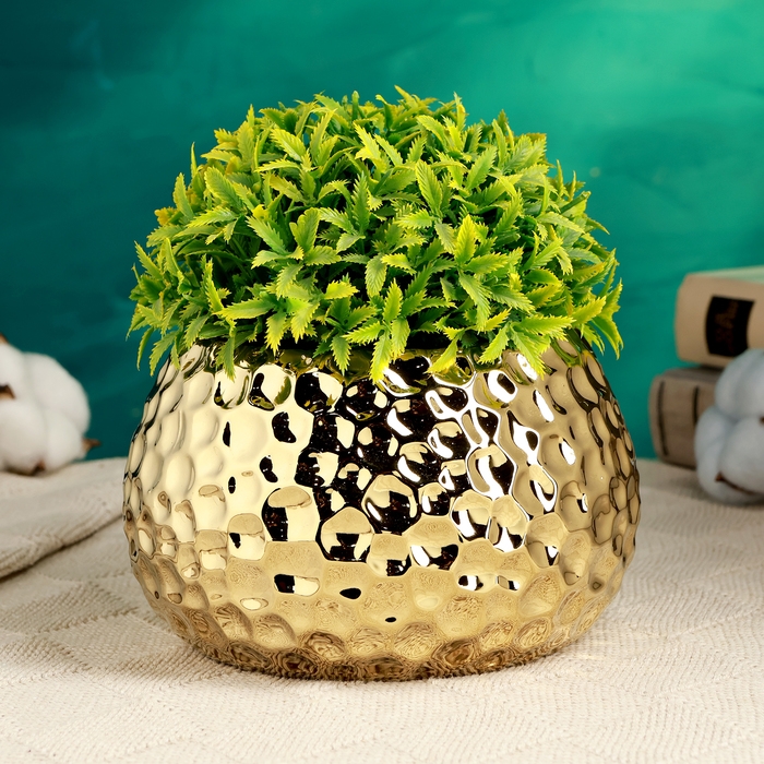 Кашпо  Кашпо "Пиппа" золотое, 15х15х9,5см