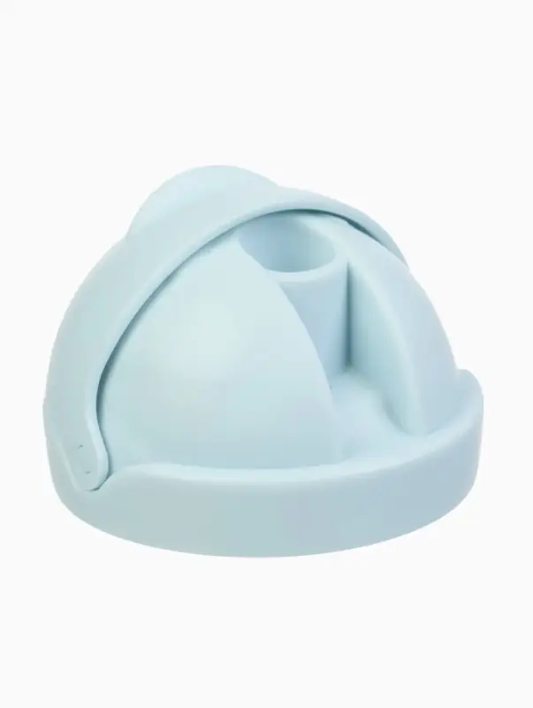 Поильник - непроливайка детский с силиконовой трубочкой и грузиком, от 9 мес., 350 мл., на ленте, цвет голубой, Крошка Я