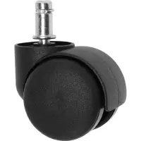 Колесо мебельное ТУНДРА для кресла, d=50 мм, со штоком М10х25 мм, набор 5 шт