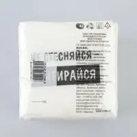 Салфетки бумажные однослойные &laquo;Не стесняйся-вытирайся&raquo;, 24&times;24 см, набор 100 шт.