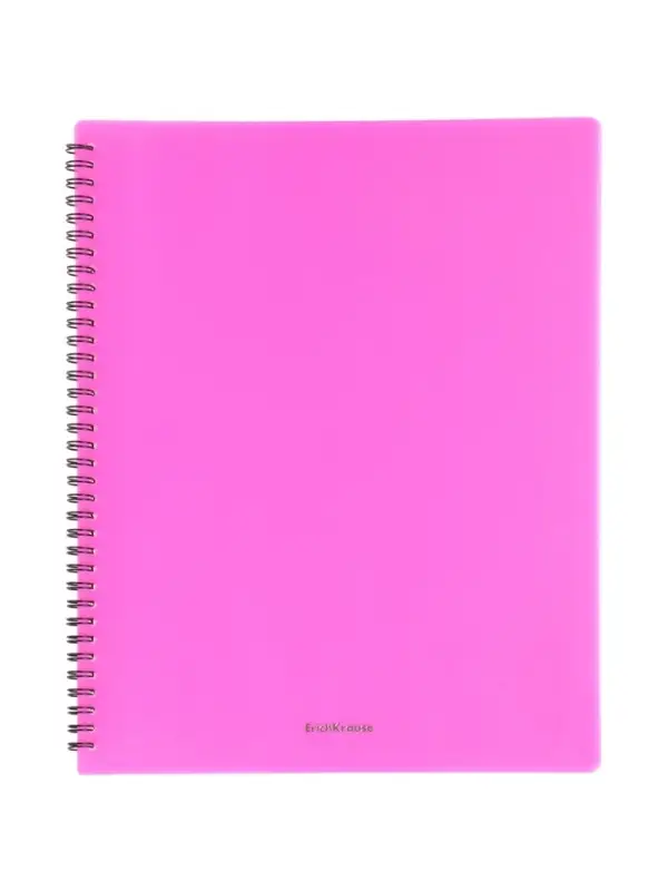 Папка с 20 вкладышами на спирали, А4, 600 мкм, ErichKrause Matt Neon, текстура &laquo;песок&raquo;, МИКС