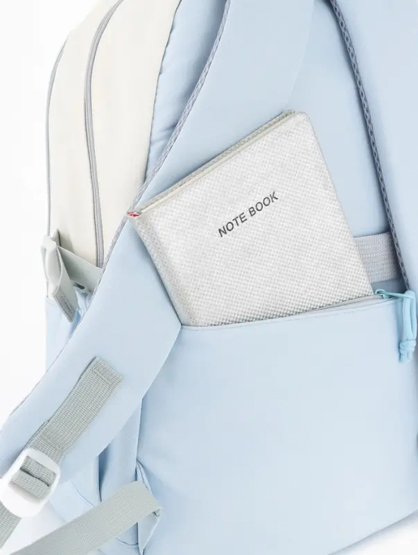 Рюкзак школьный, с кошельком, 4 кармана, 33&times;14&times;43 см, голубой