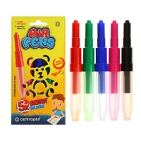 Фломастеры - блопены 5 цветов Centropen 1500/05 AirPens Bright Colours