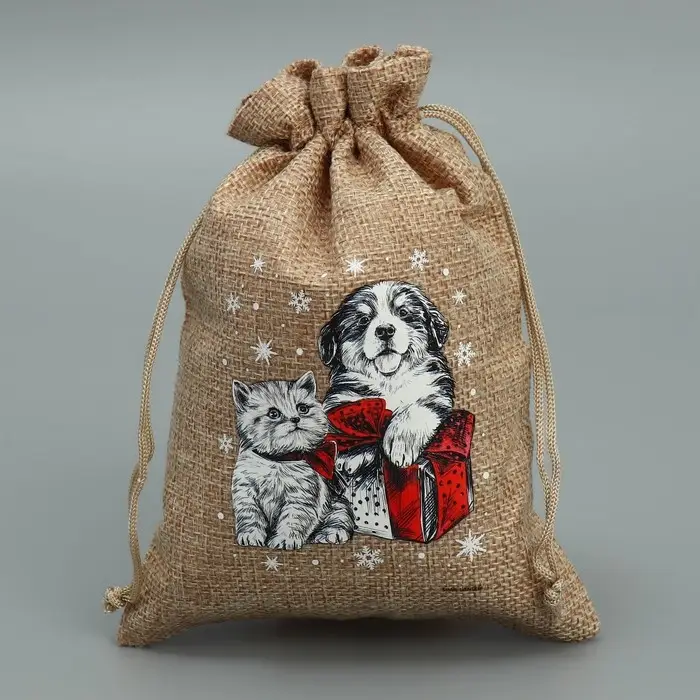 Мешочек подарочный с термонаклейкой «Друзья», 13 х18 см +/- 1.5 см