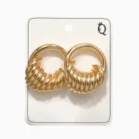 Серьги металл &laquo;Кольца&raquo;, тренд, цвет золото