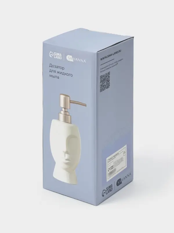 Дозатор для жидкого мыла SAVANNA &laquo;Вуду&raquo;, 240 мл, цвет белый
