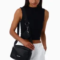 Сумка женская кросс-боди TEXTURA на молнии, 16&times;7&times;17 см, чёрная