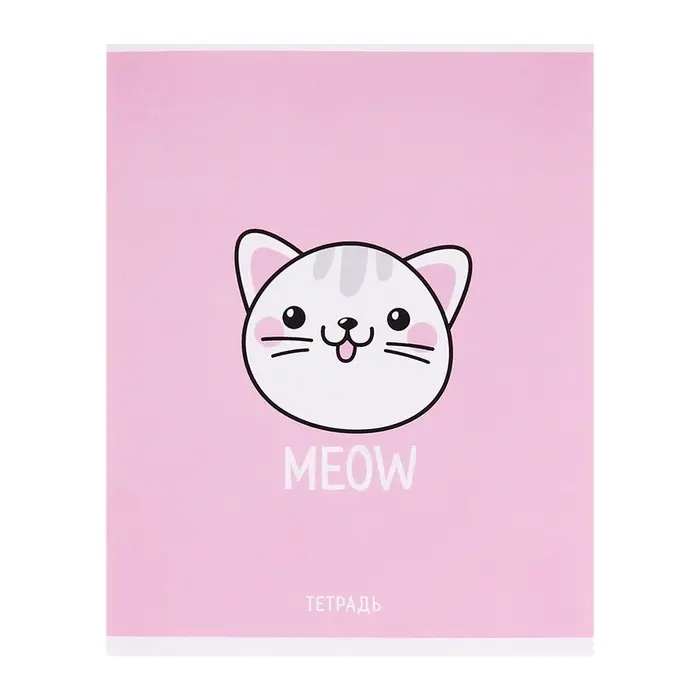 Тетрадь 48 листов в клетку, Calligrata Meow, МИКС
