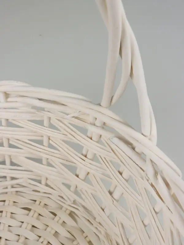 Набор корзин плетеных (ива), D40xH175/40см, D34xH15/35см, 2 шт., белый