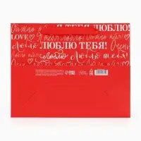 Пакет подарочный ламинированный, упаковка, &laquo;Люблю&raquo;, MS 23&times;18&times;10 см