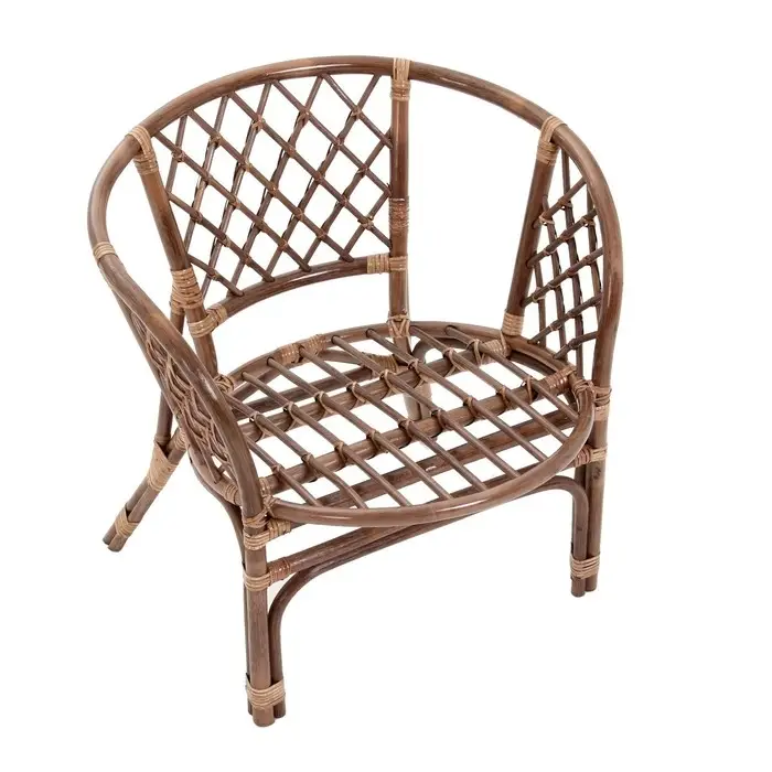 Набор садовой мебели "Индо" 3 предмета: 2 кресла, 1 стол, бежевый/темный ротанг