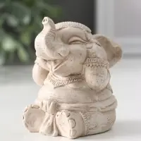 Фигура «Слон ничего не слышу», 7×5.5×6 см, слоновая кость