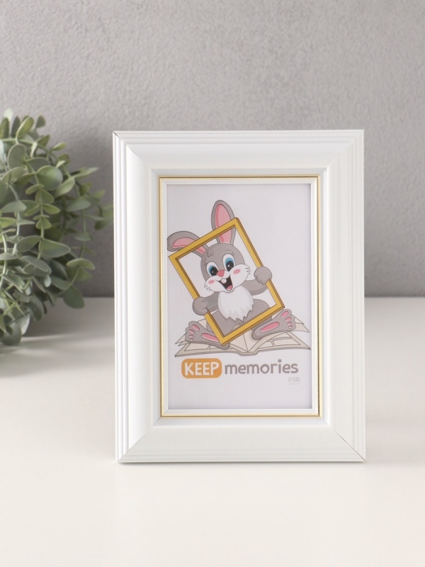 Фоторамка пластик "Рамин" 10х15 см, 1008-WG белый