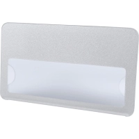 Бейдж с окном для сменной информации магнит,70x40 мм серебрист