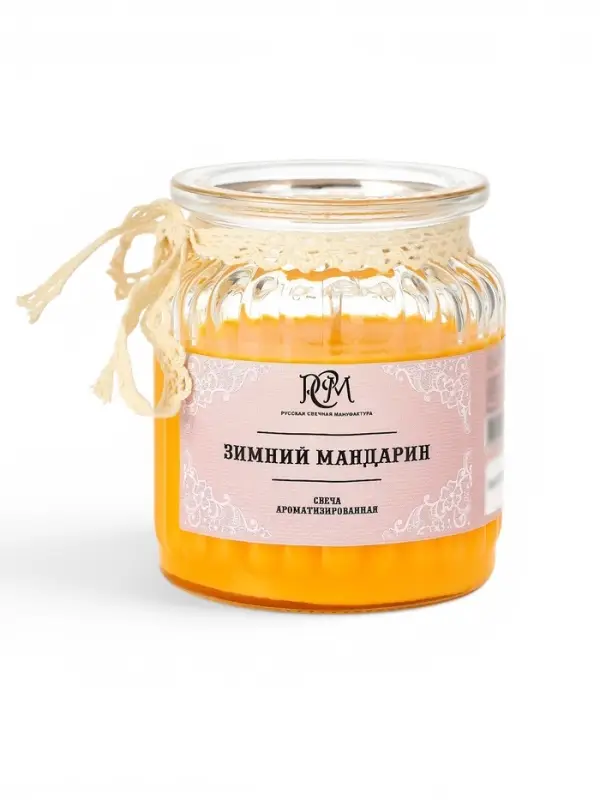 Ароматическая свеча &laquo;Зимний мандарин&raquo;, 45 ч, 180 г