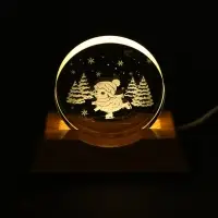 Ночник новогодний на подставке &laquo;Новогодние катания&raquo;, диам. 6 см