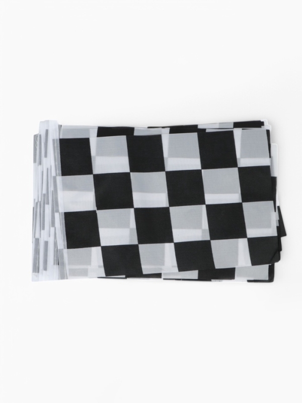 Флаг Гонок, финишный, формула 1, гирлянда 9 м, флажок 14 х 21 см, 20 штук